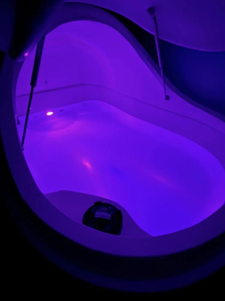 Pod interior lit violet